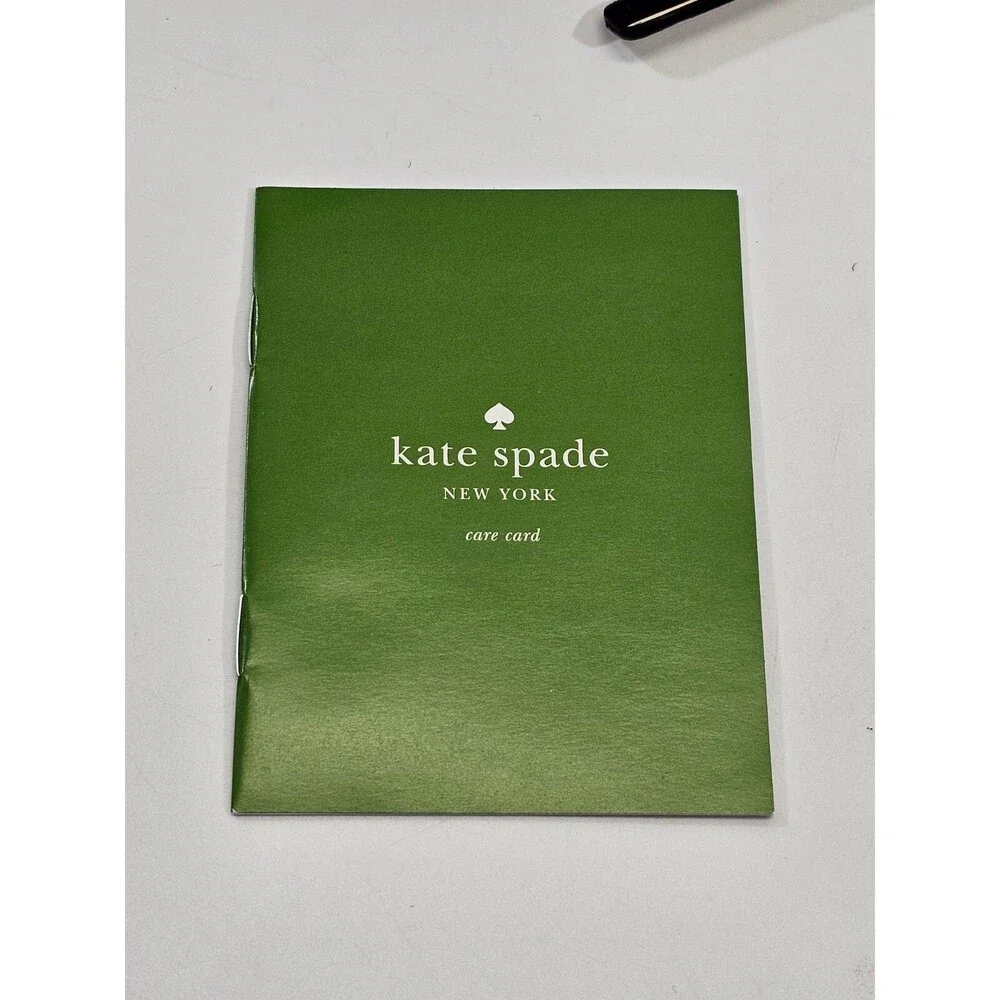 Kate Spade New York Striped Patent Leather Zip‎ Around Wallet Black Cream Clutch